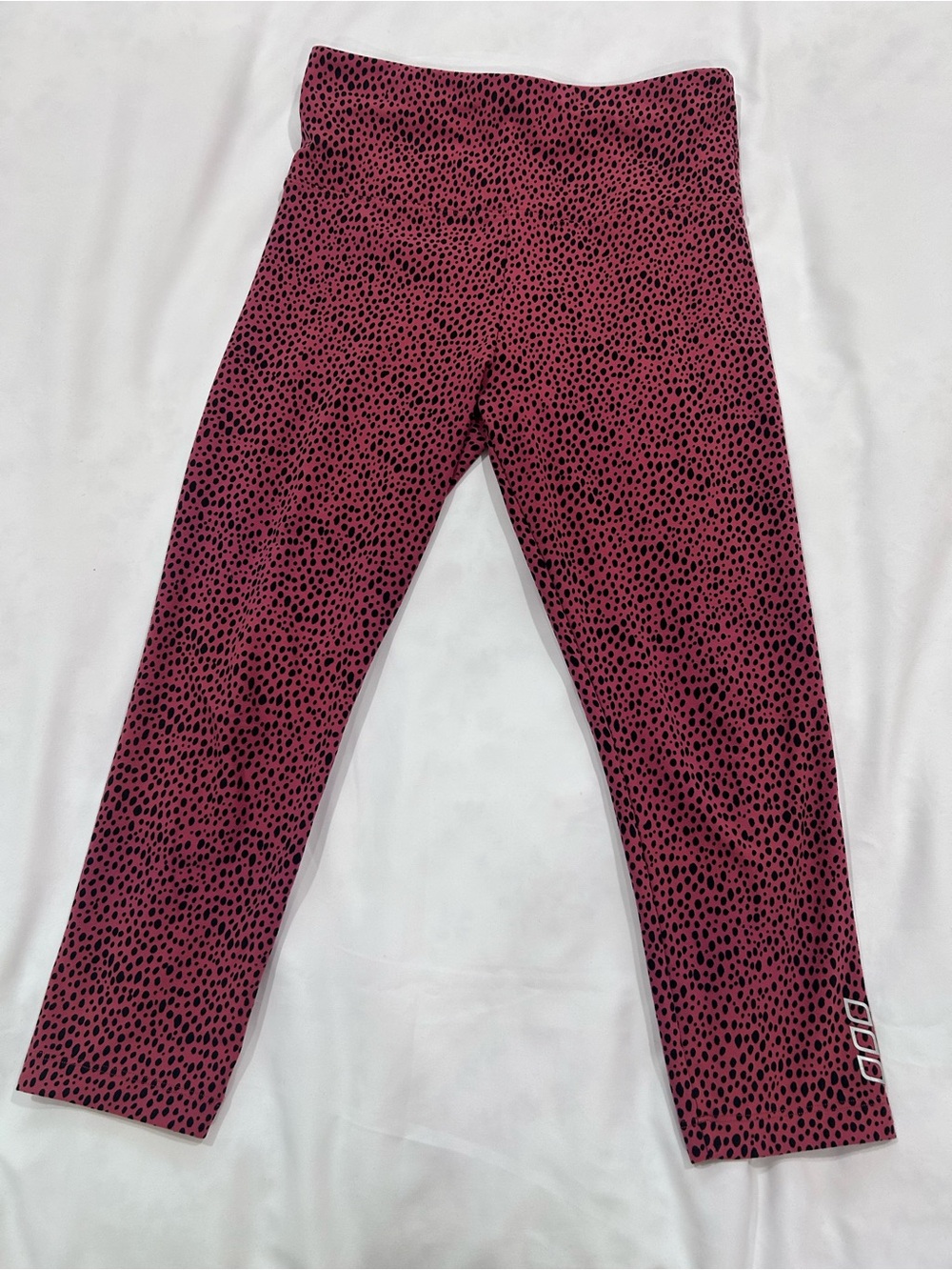 Lorna Jane Pink Black Dotted Leggings